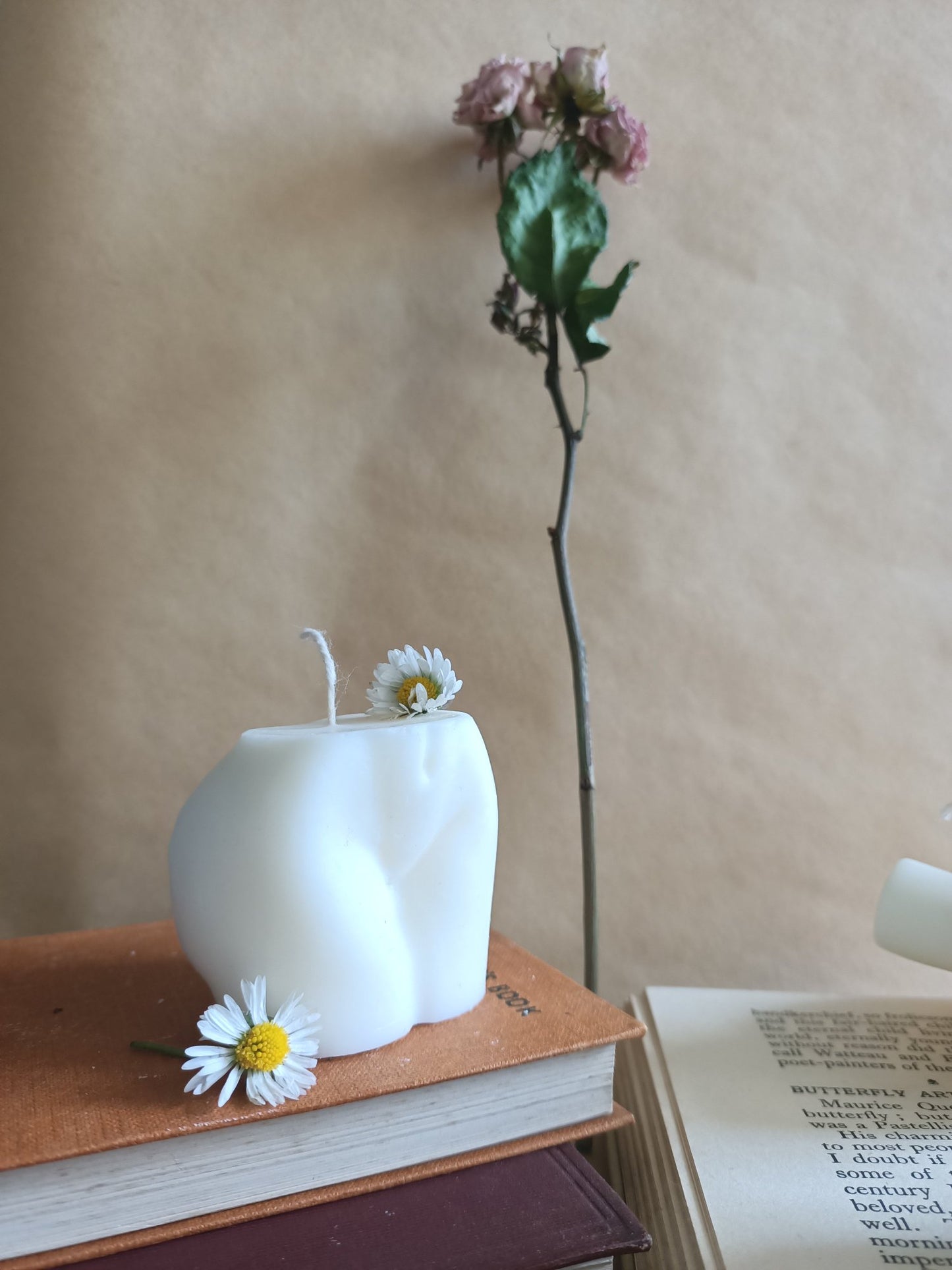 Wholesale - Peachy Booty Bum Soy Candle (White)