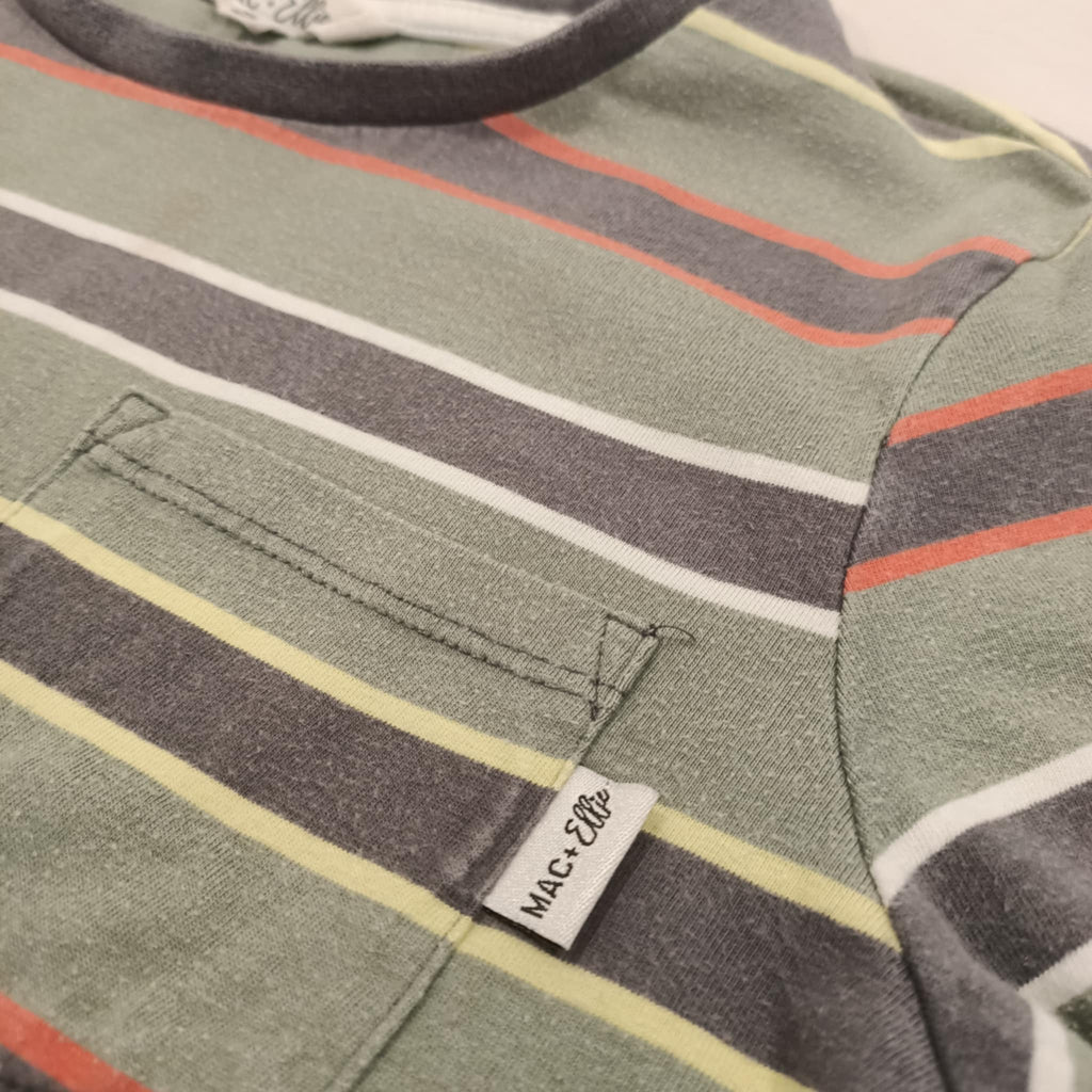 NO ISSUE tee size 8 short sleeve stripes