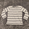 SEED top size 6 long sleeve stripes embroidered logo