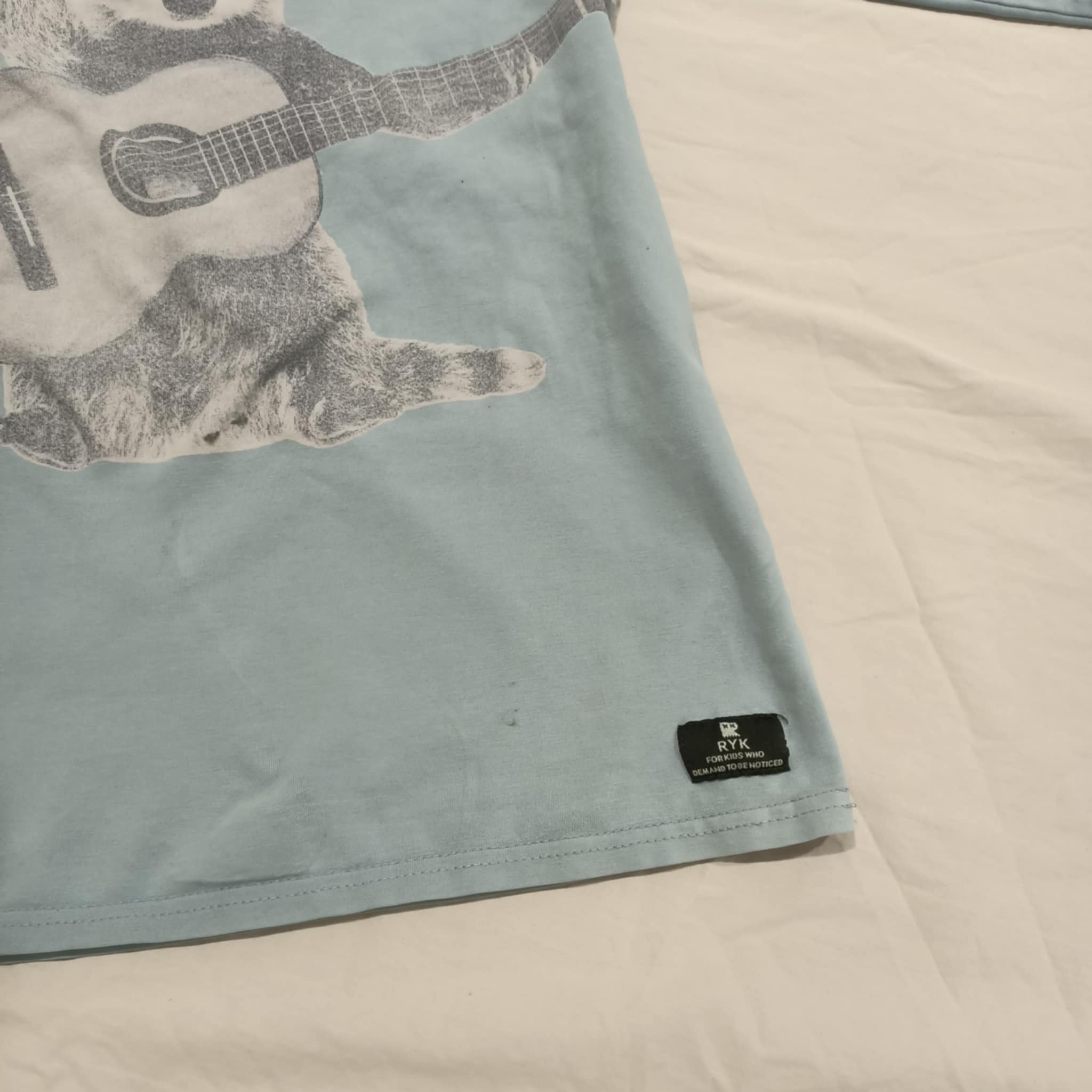 ROCK YOUR KID top size 12y boys long sleeve light blue