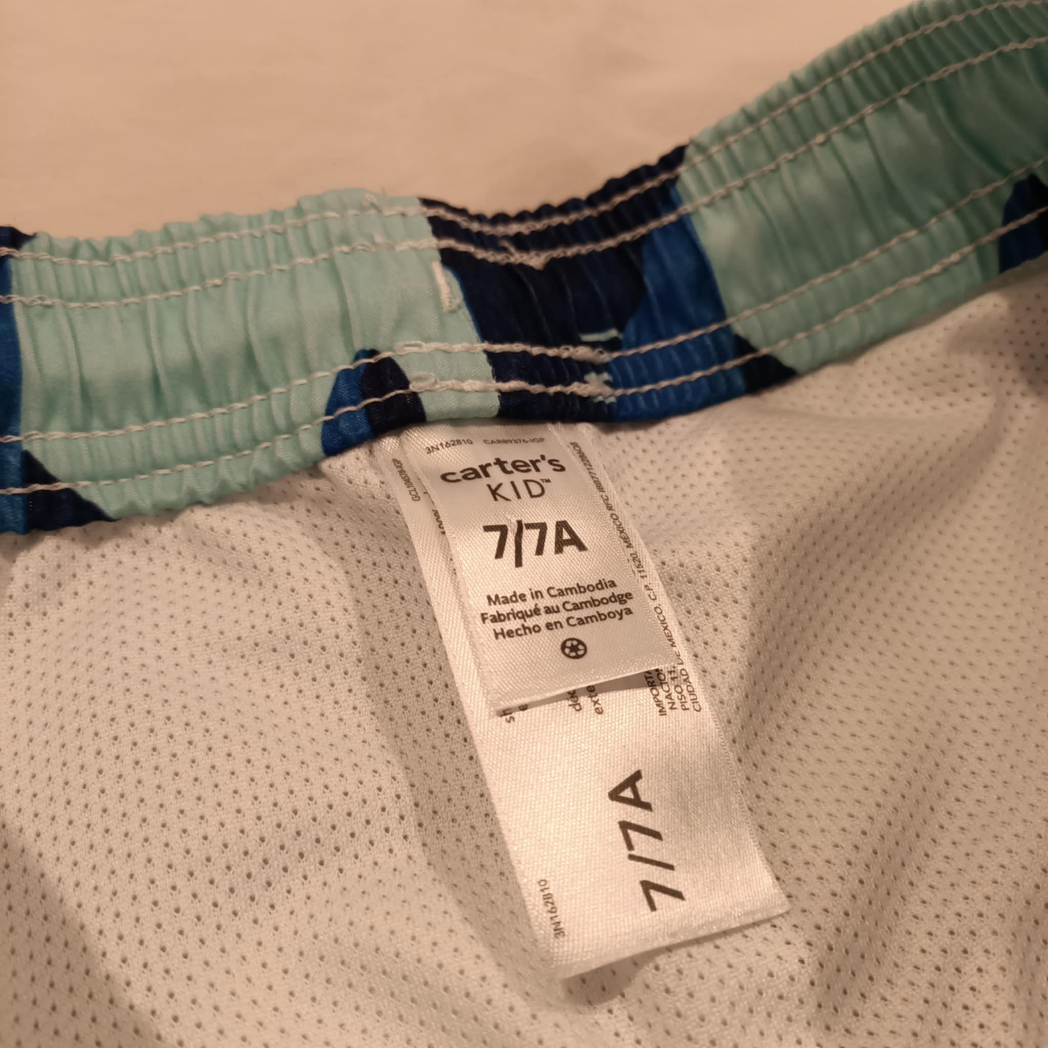 CARTER'S swim shorts size 7 boys Sharks