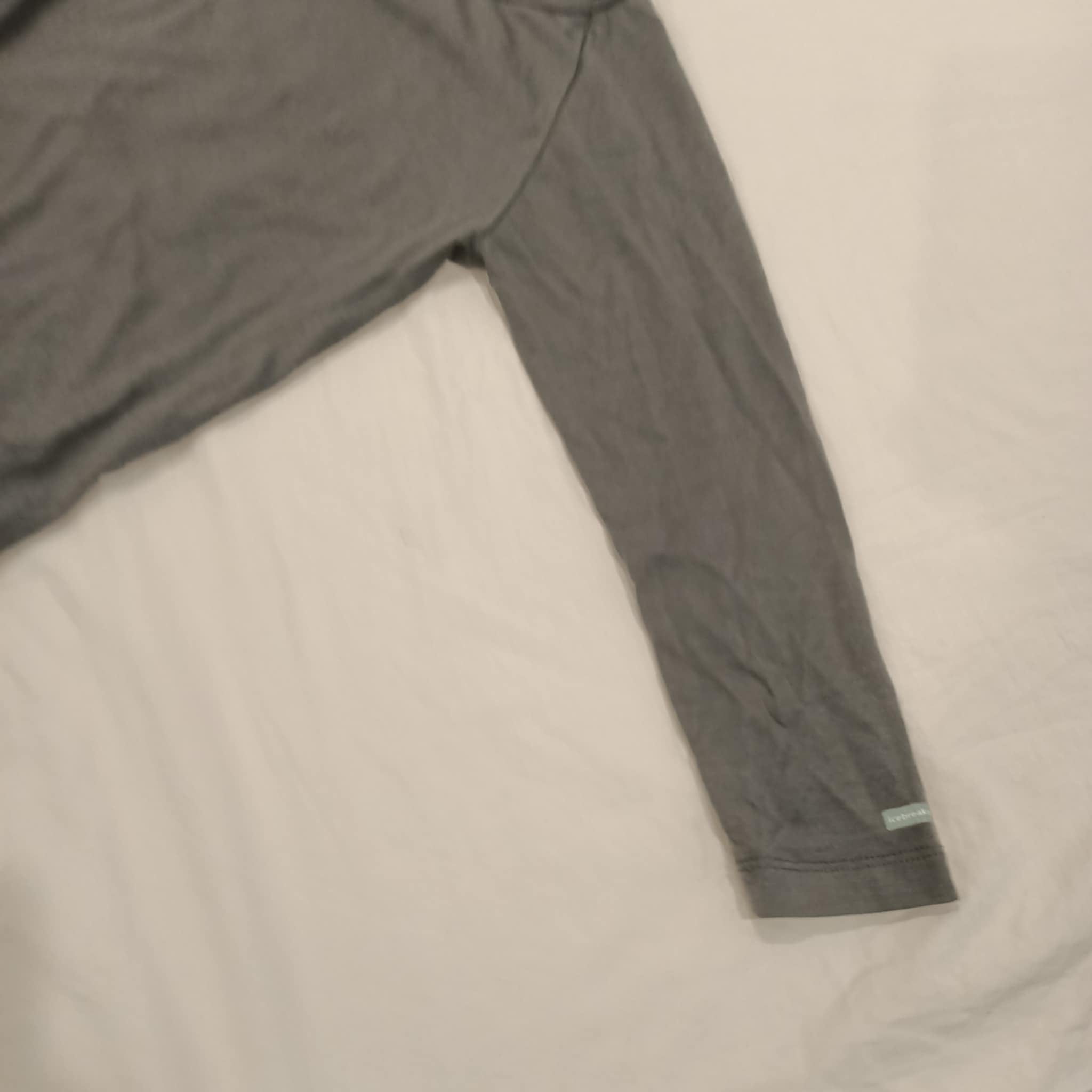 ICEBREAKER Merino top size 7-8y unisex kids long sleeve grey