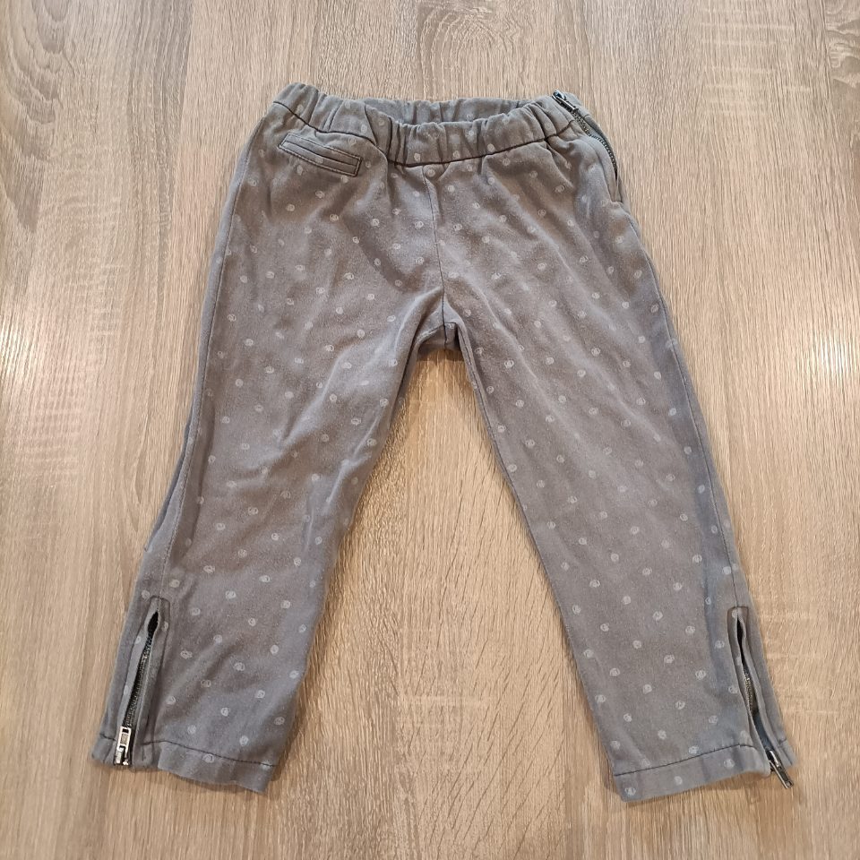 OSHKOSH pants size 3-4y girls polka dot grey