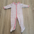 OSHKOSH baby onesie size 3-6m girls long sleeve pink/white