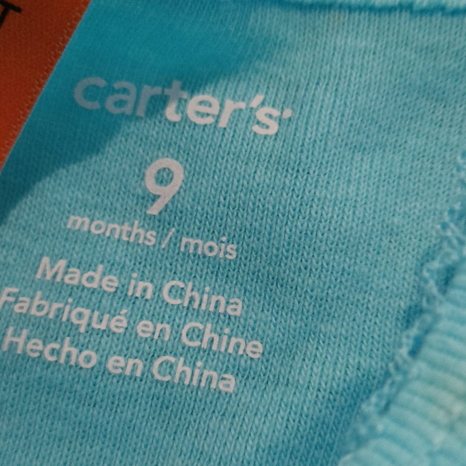 *NEW Carter's baby bodysuit size 9m girls blue short sleeve cupcake BNWT