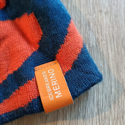 ICEBREAKER MERINO beanie babies 1-2y navy/orange