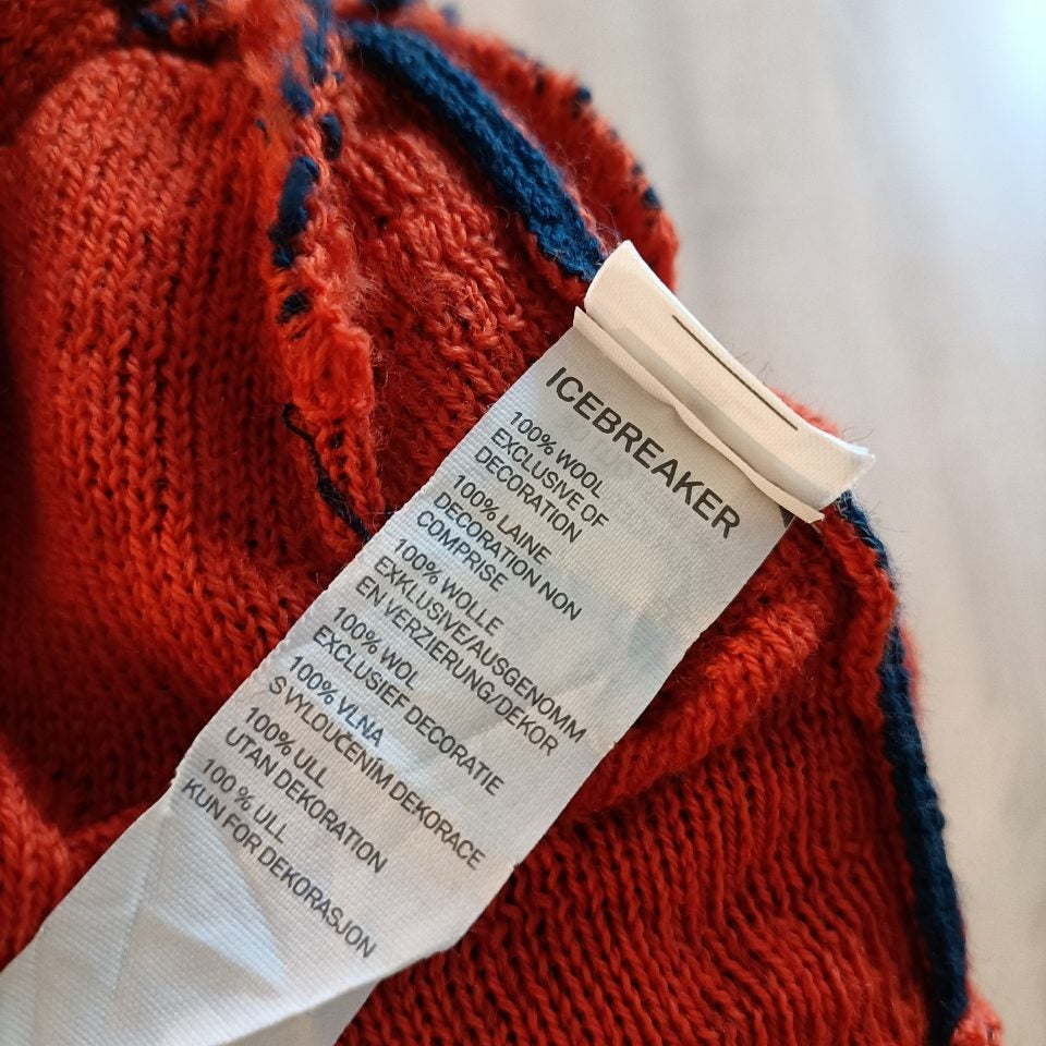 ICEBREAKER MERINO beanie babies 1-2y navy/orange