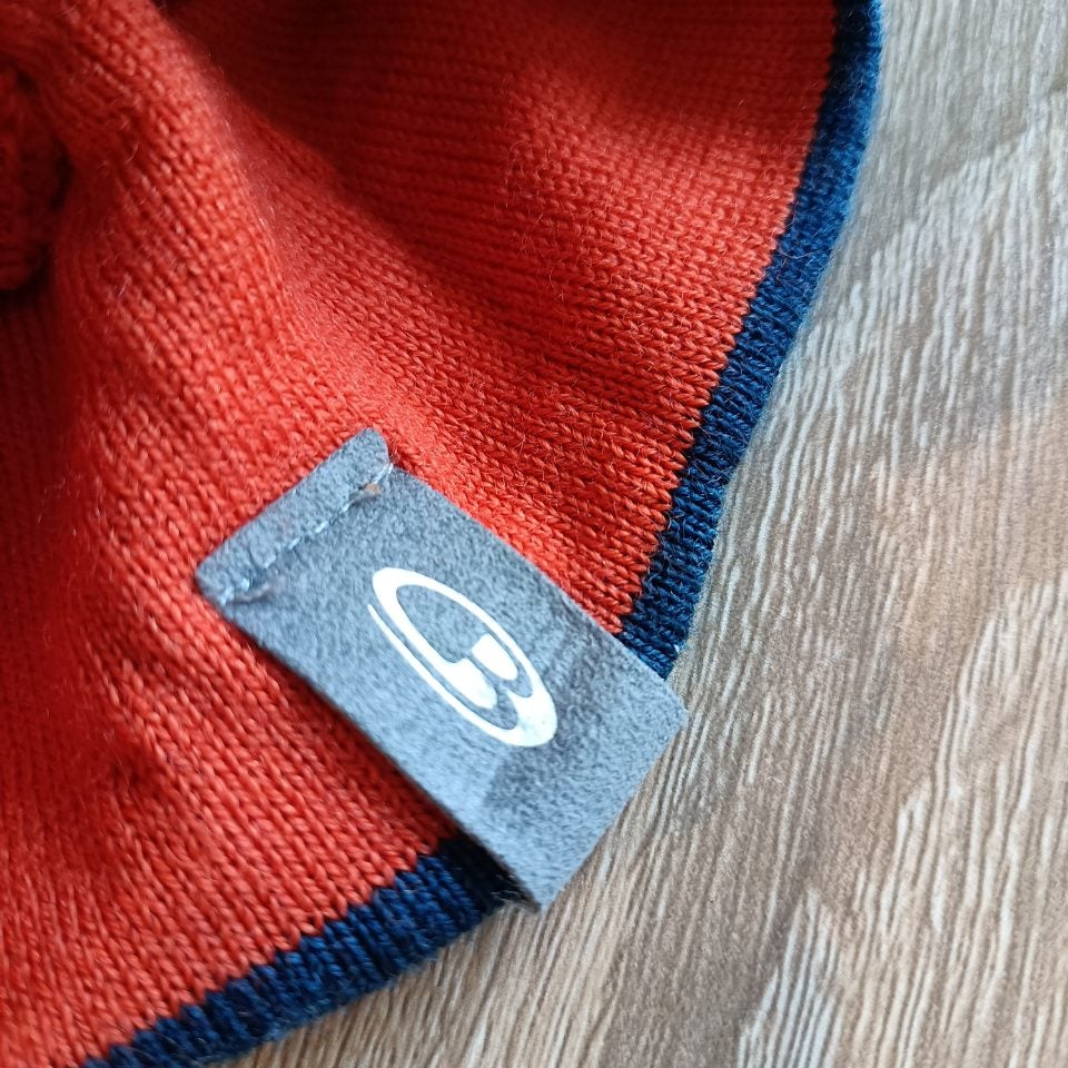 ICEBREAKER MERINO beanie babies 1-2y navy/orange