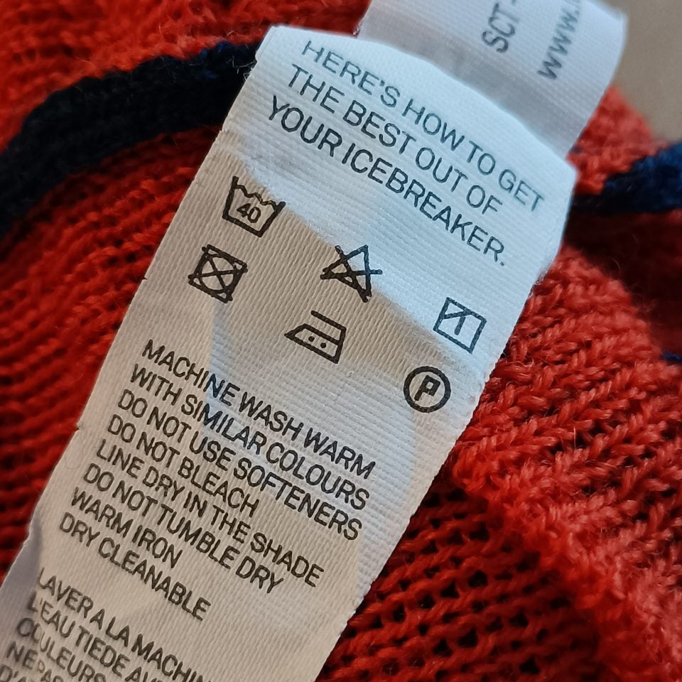 ICEBREAKER MERINO beanie babies 1-2y navy/orange