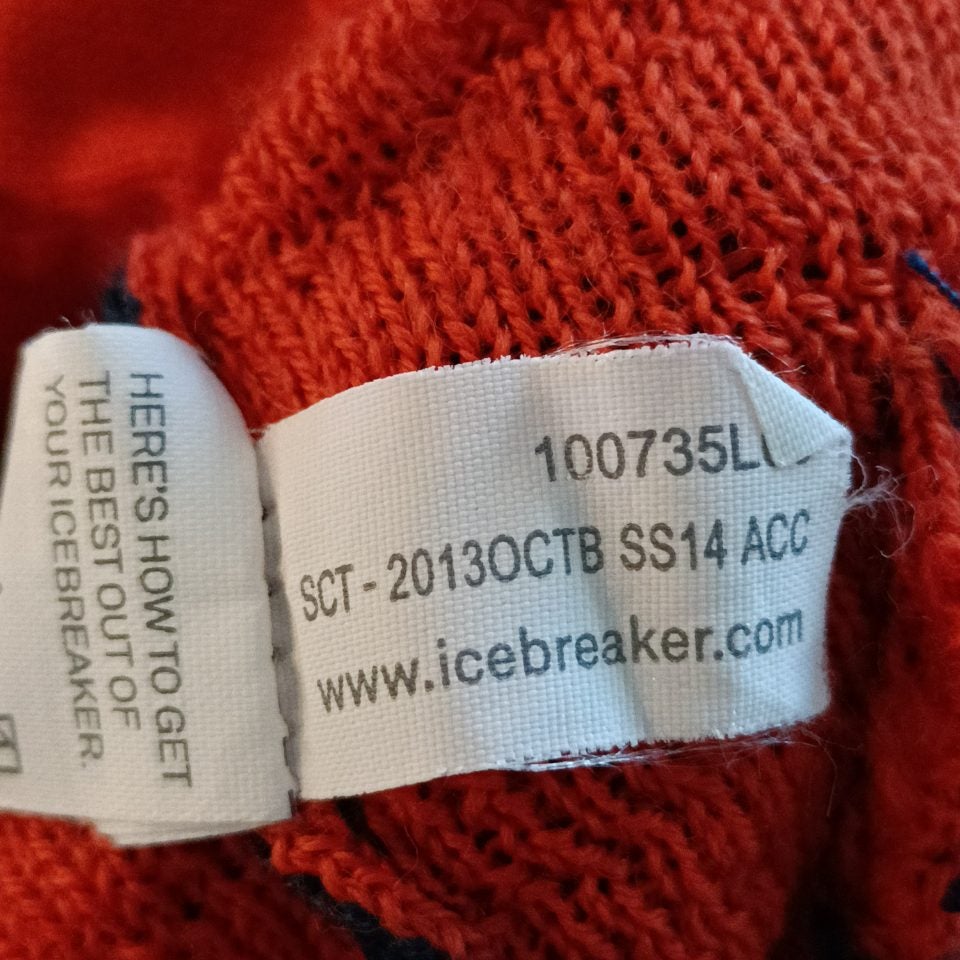ICEBREAKER MERINO beanie babies 1-2y navy/orange