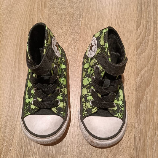 CONVERSE ALL STARS shoes size 6 infant - 13cm (Glow Bug High Top)