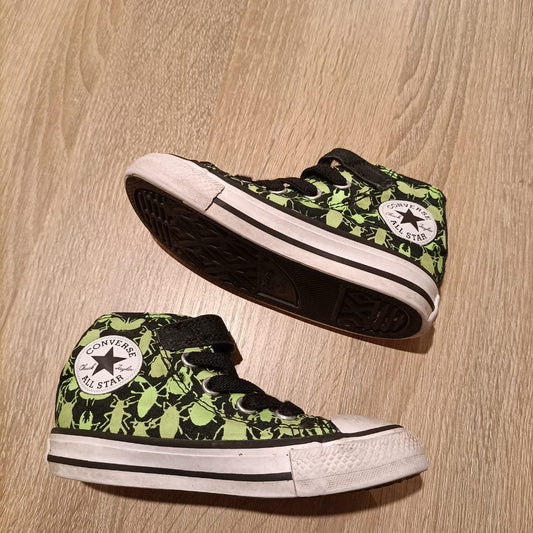 CONVERSE ALL STARS shoes size 6 infant - 13cm (Glow Bug High Top)