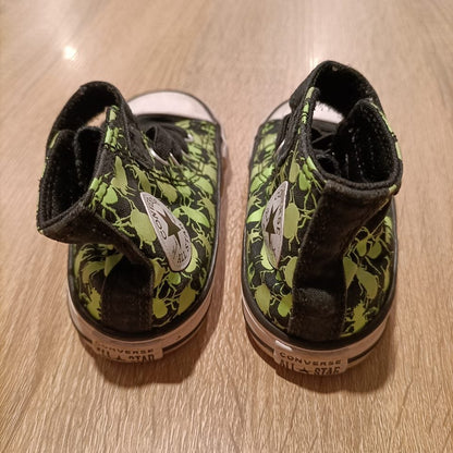 CONVERSE ALL STARS shoes size 6 infant - 13cm (Glow Bug High Top)