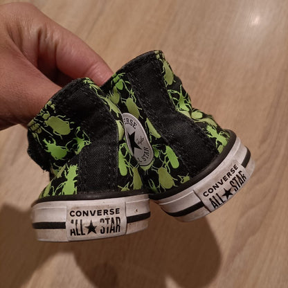 CONVERSE ALL STARS shoes size 6 infant - 13cm (Glow Bug High Top)