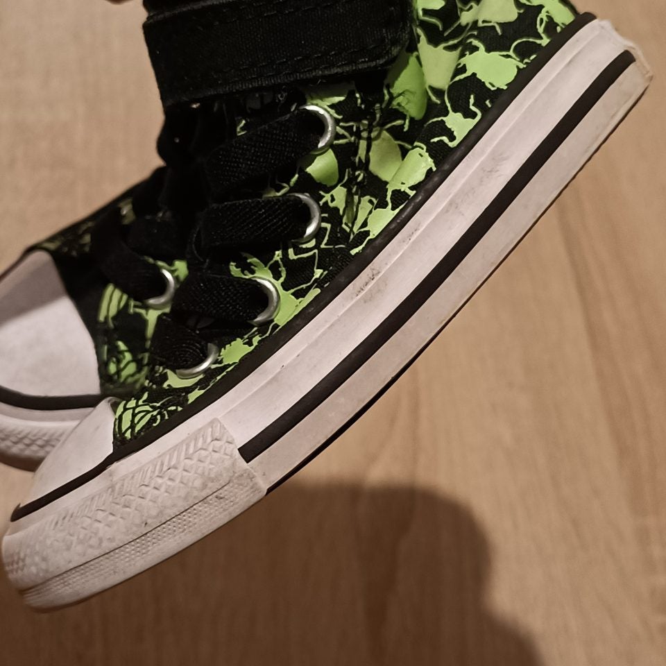 CONVERSE ALL STARS shoes size 6 infant - 13cm (Glow Bug High Top)
