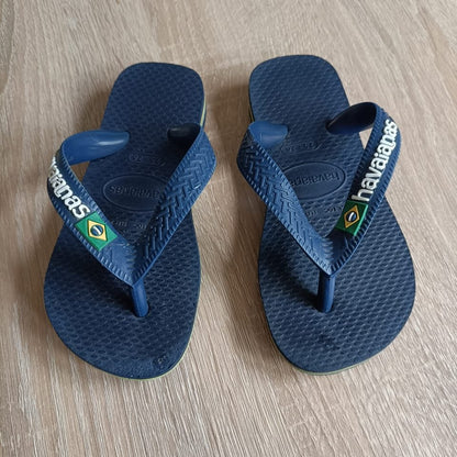 HAVAIANAS slippers kids size 25-26 navy