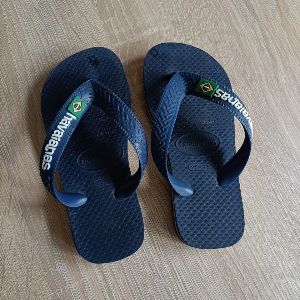 HAVAIANAS slippers kids size 25-26 navy