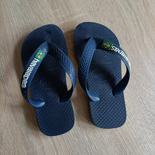 HAVAIANAS slippers kids size 25-26 navy