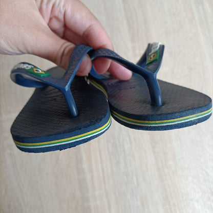 HAVAIANAS slippers kids size 25-26 navy