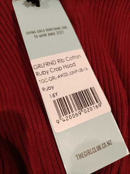 *NEW GRLFRND by The Girl Club hoodie size 16y girls BNWT