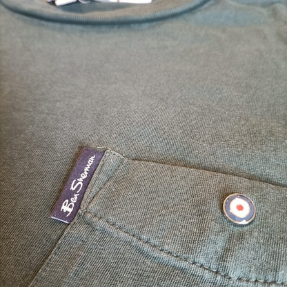 BEN SHERMAN tee size S mens short sleeve dark green