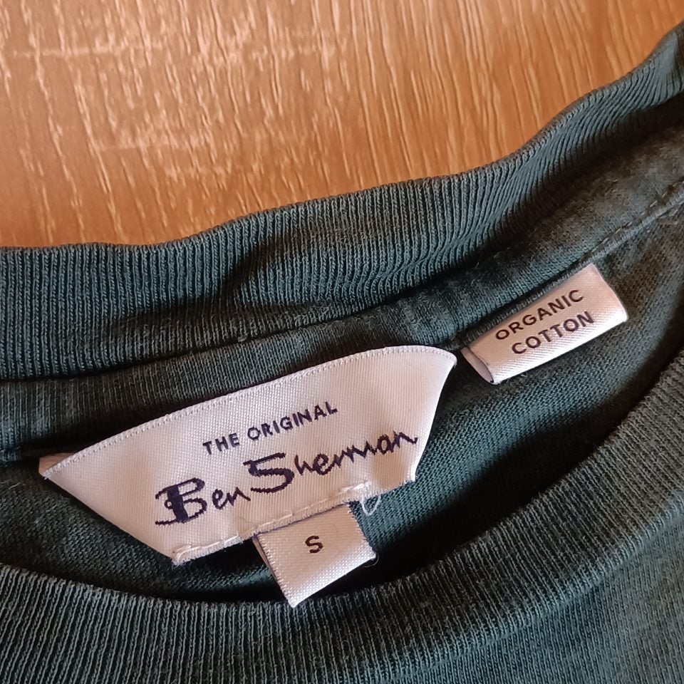 BEN SHERMAN tee size S mens short sleeve dark green