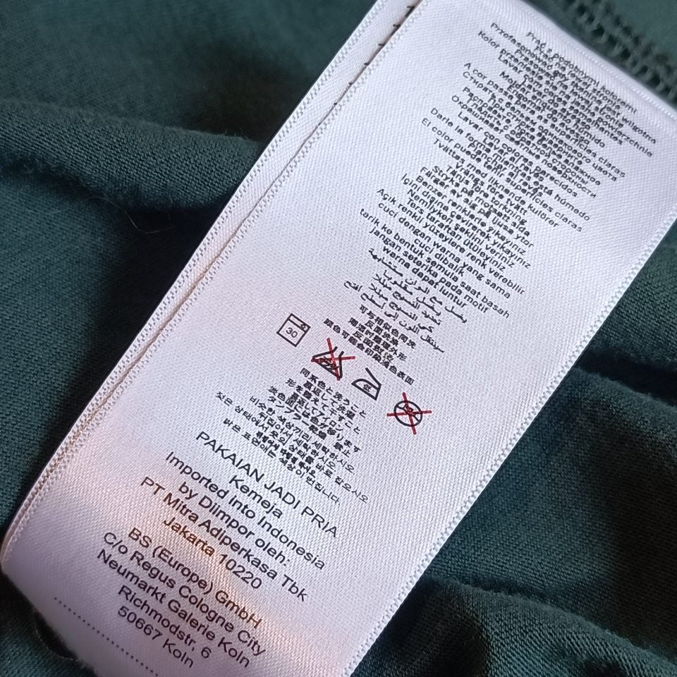 BEN SHERMAN tee size S mens short sleeve dark green