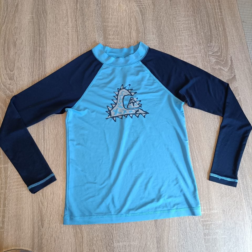 QUIKSILVER swim top size 6 boys long sleeve blue
