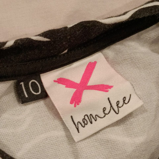 HOMELEE boxy tee size 10 womens short sleeve