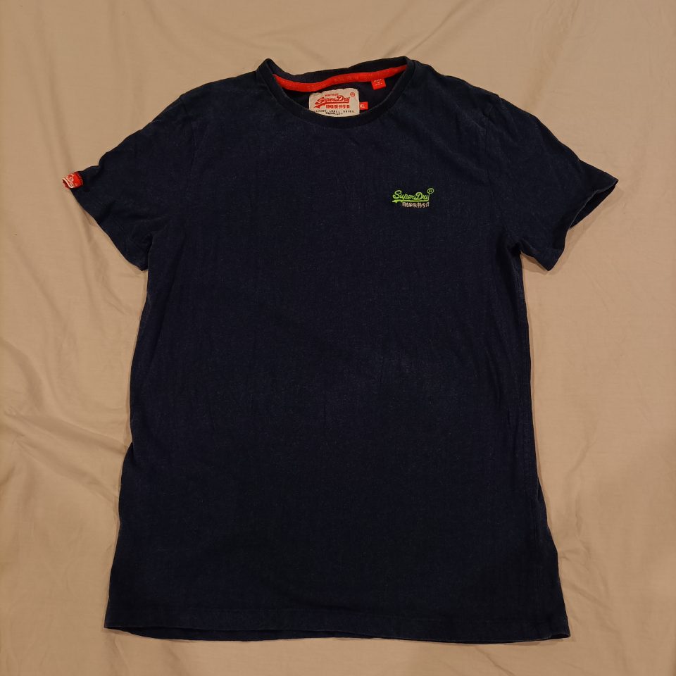 SUPERDRY tee size XL mens navy short sleeve