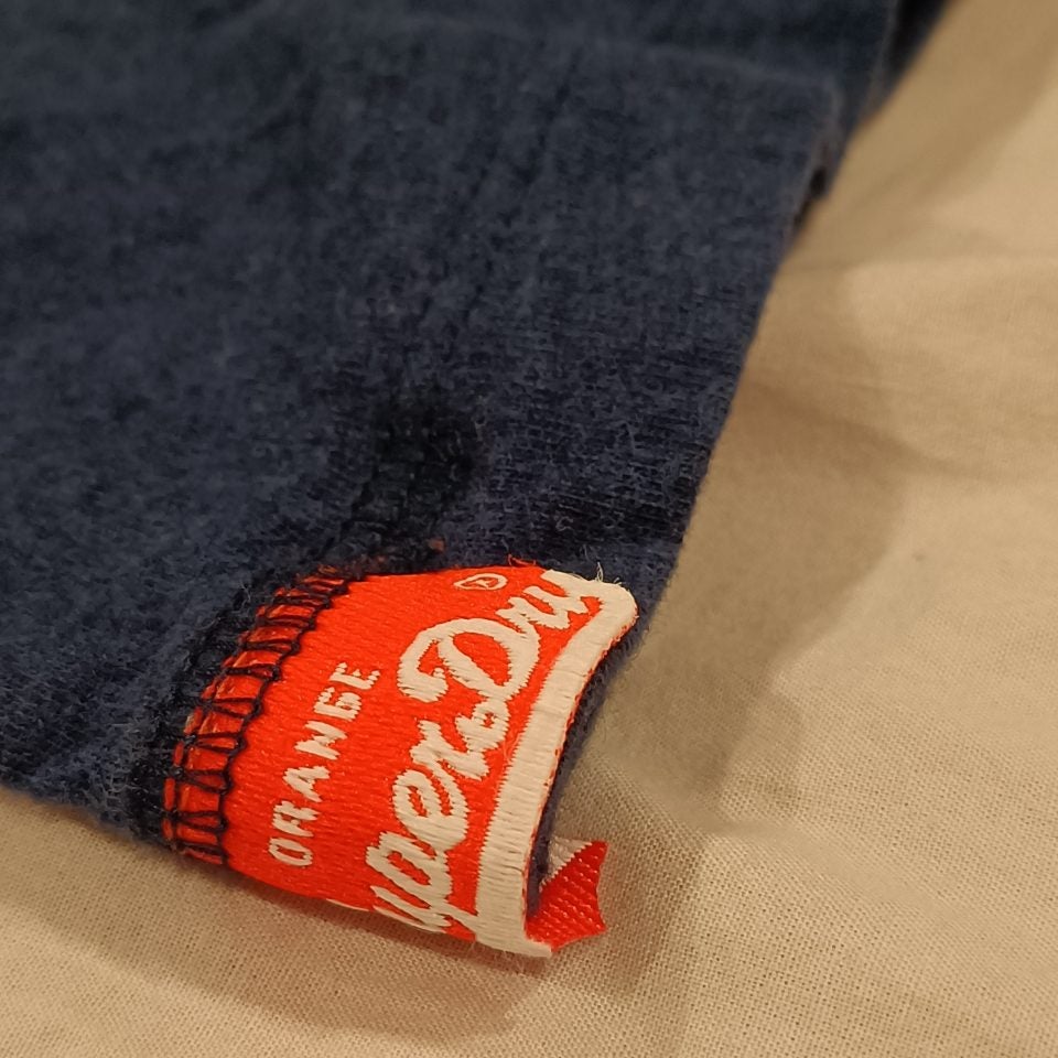 SUPERDRY tee size XL mens navy short sleeve