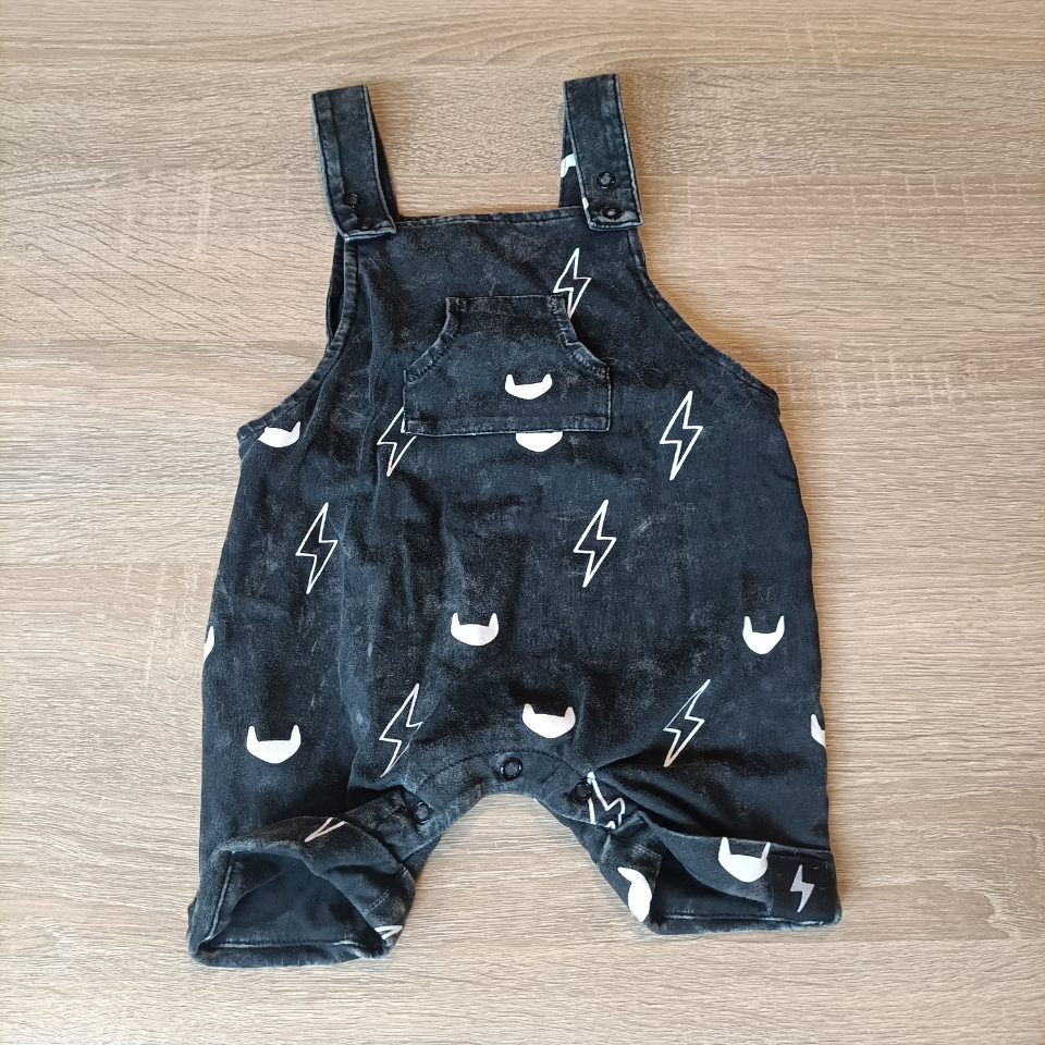 KAPOW KIDS overalls size 1 boys washed black