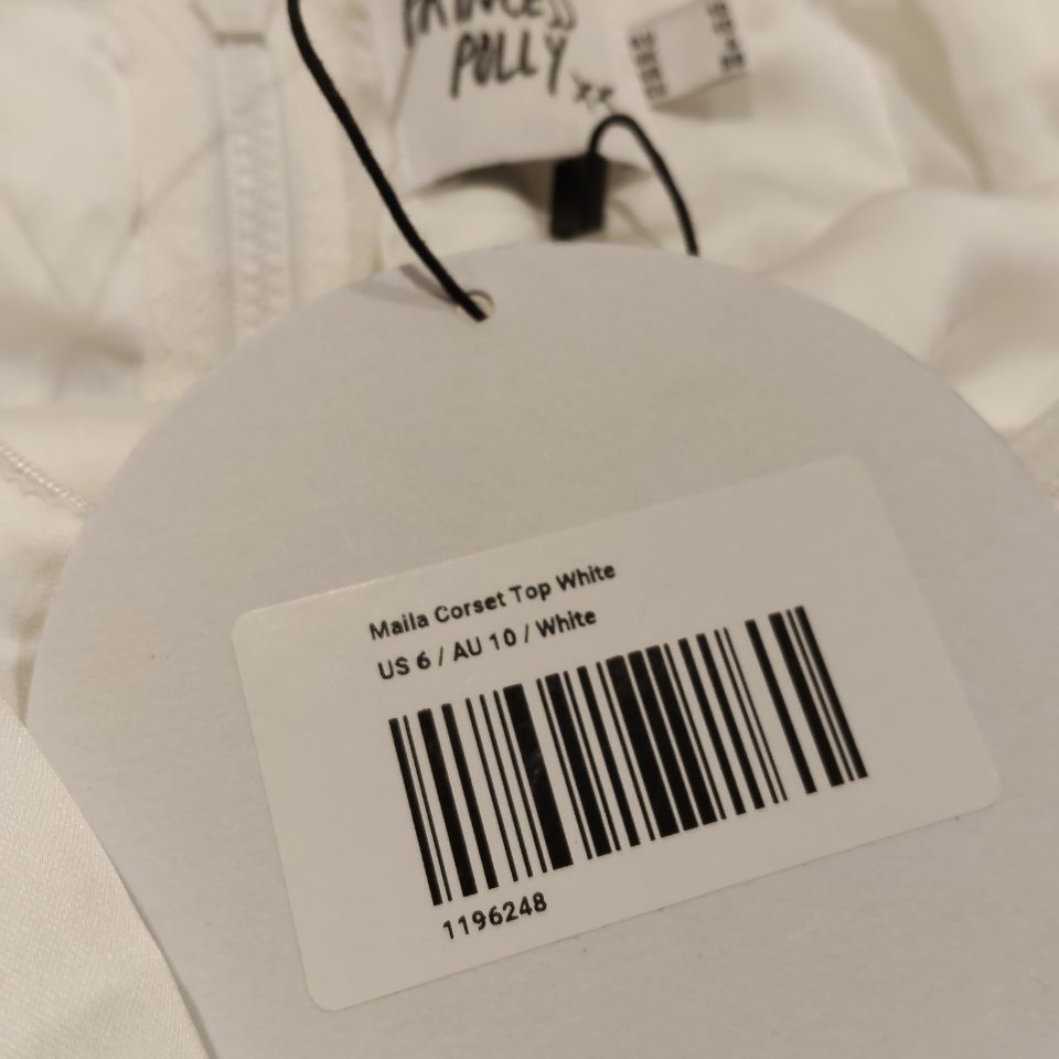 *NEW Princess Polly Maila Corset Top White size 10 women BNWT