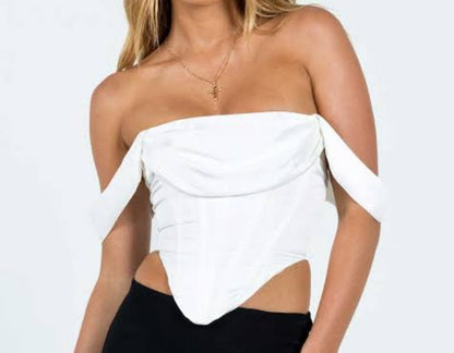 *NEW Princess Polly Maila Corset Top White size 10 women BNWT