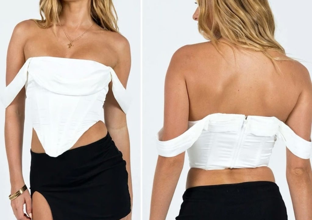 *NEW Princess Polly Maila Corset Top White size 10 women BNWT