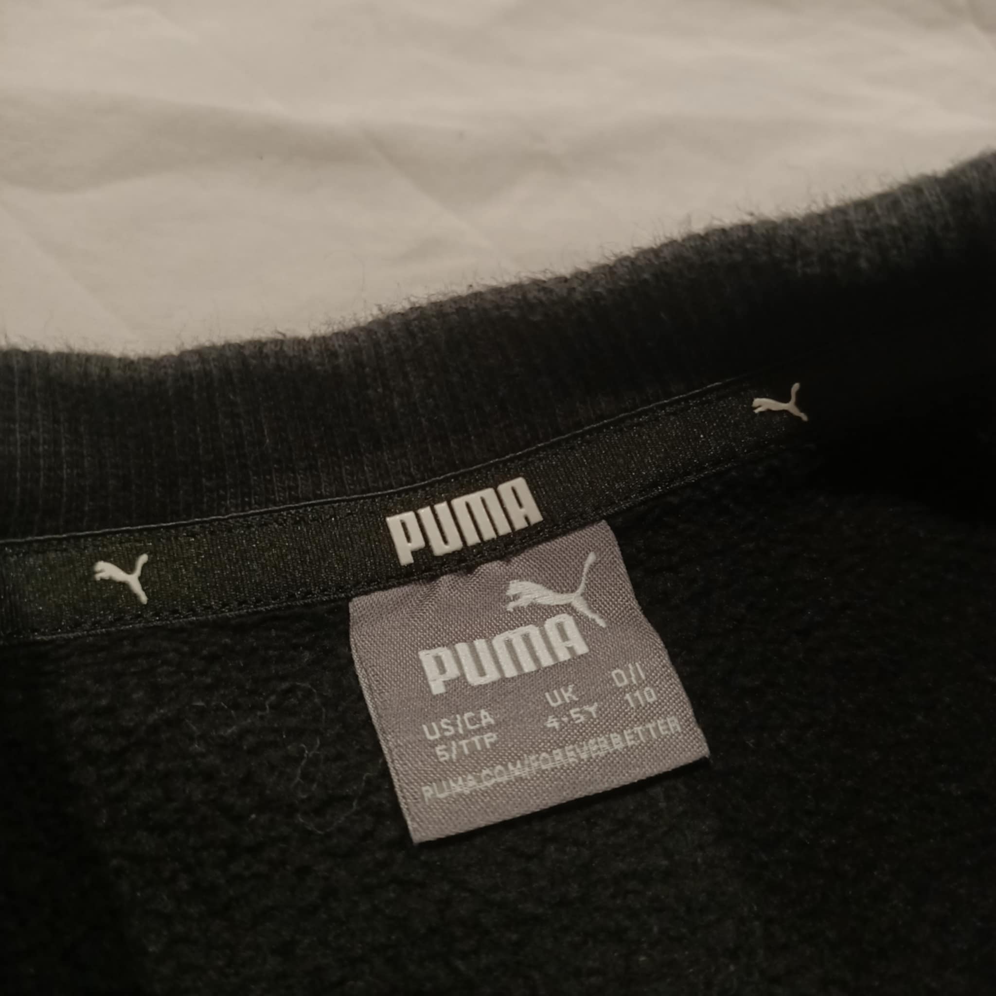 PUMA jumper size 4-5 boys black
