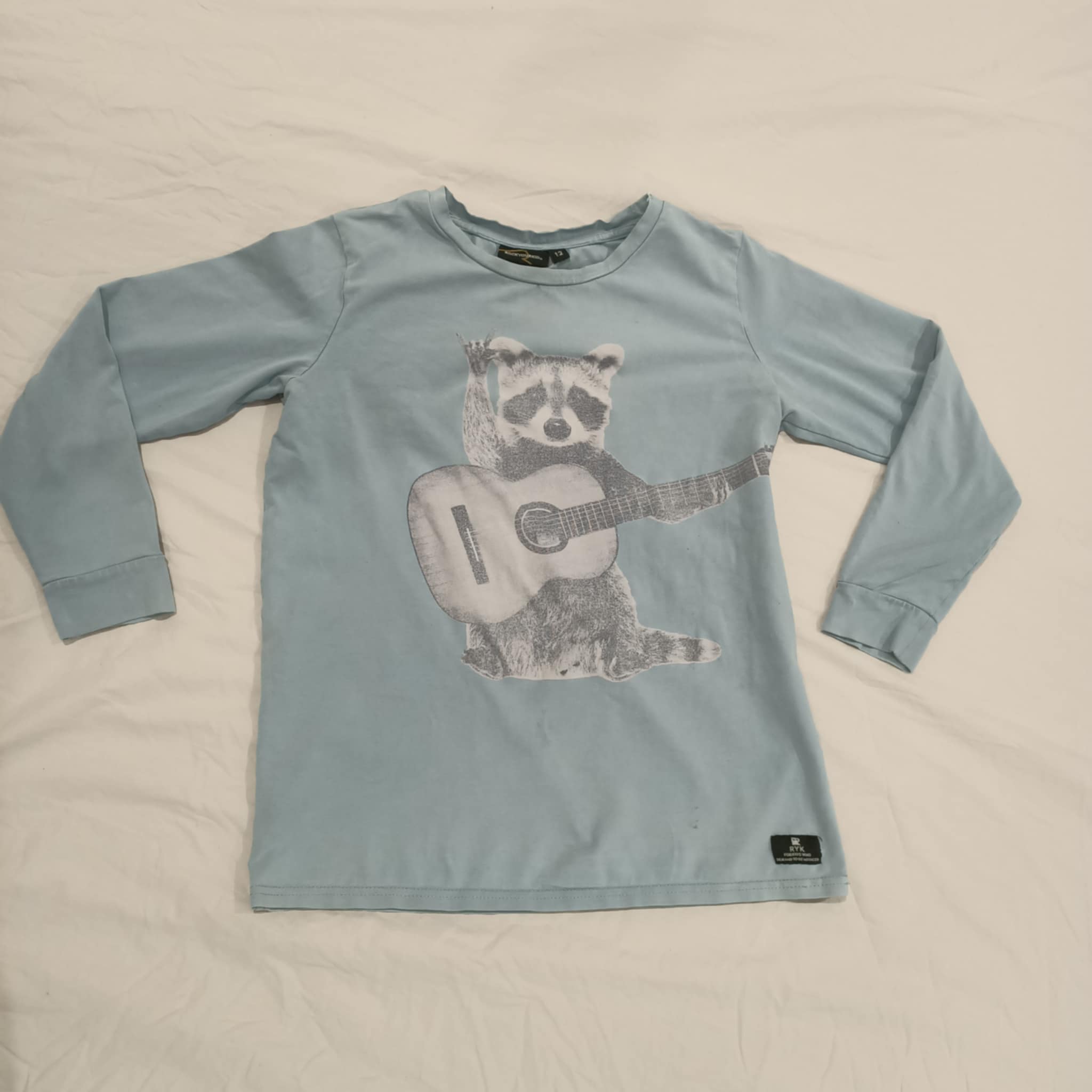 ROCK YOUR KID top size 12y boys long sleeve light blue