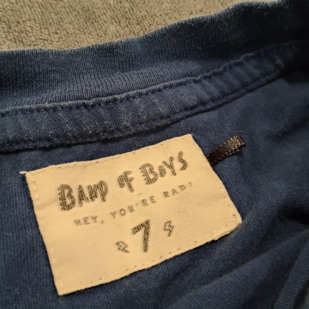 BAND OF BOYS tee size 7 short sleeve navy