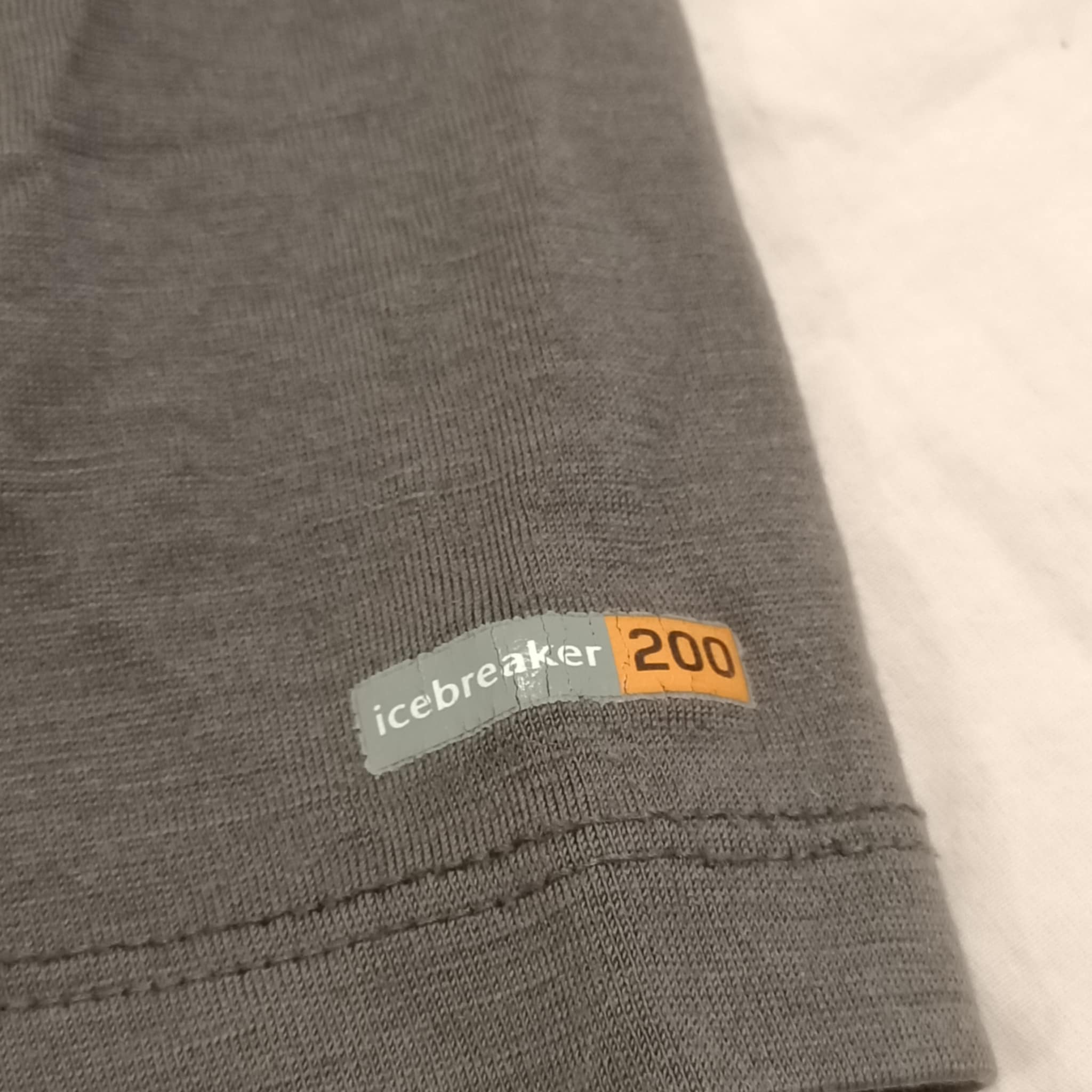 ICEBREAKER Merino top size 7-8y unisex kids long sleeve grey