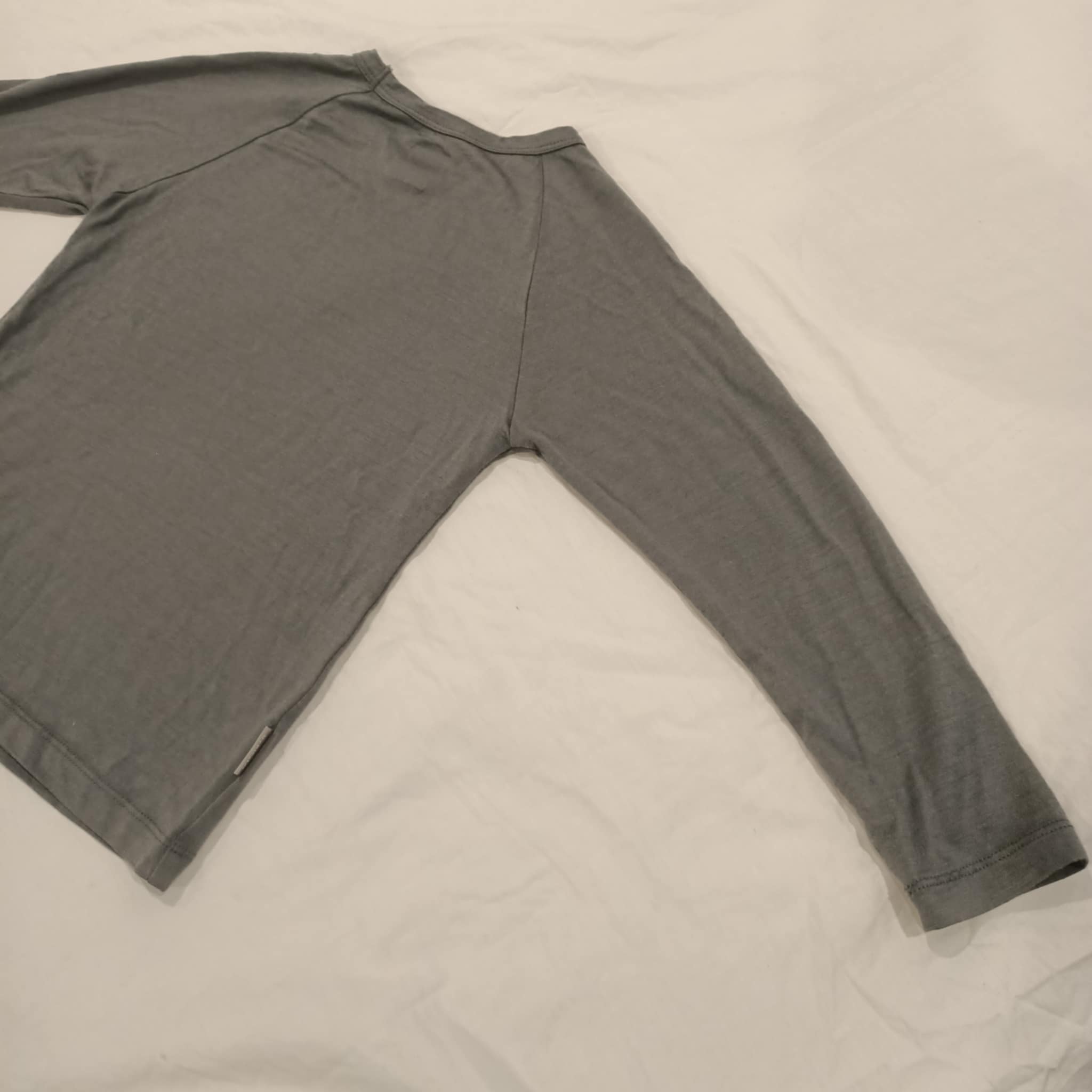 ICEBREAKER Merino top size 7-8y unisex kids long sleeve grey