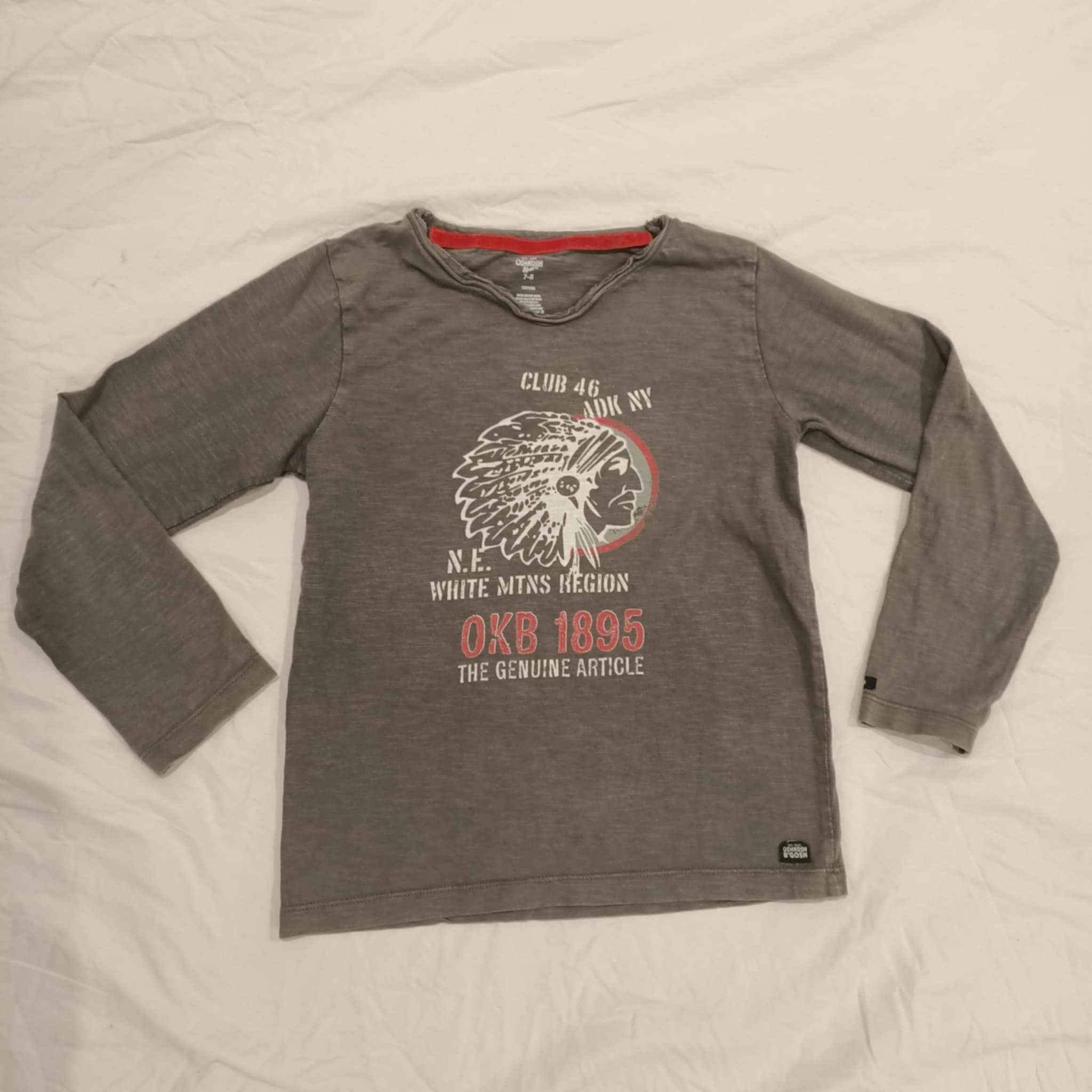 OSHKOSH top size 7-8 boys long sleeve