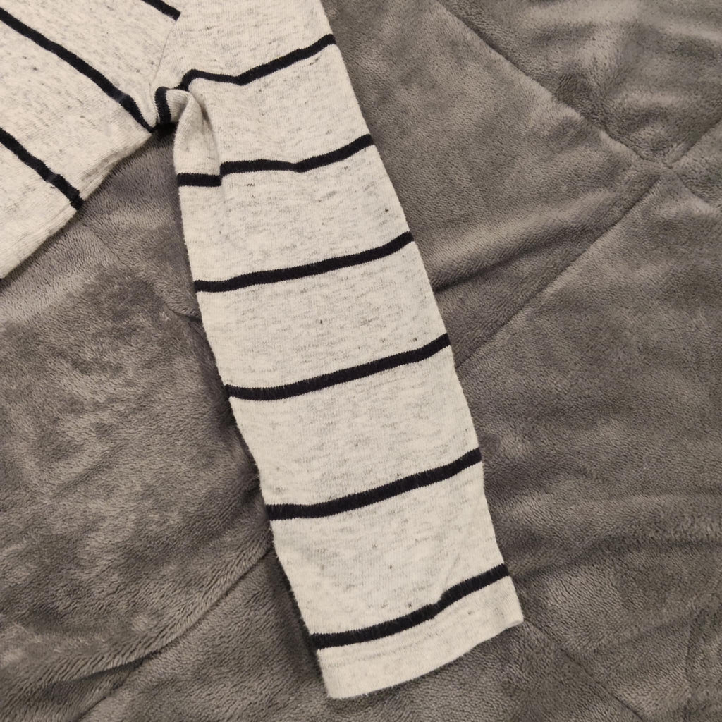 SEED top size 6 long sleeve stripes embroidered logo