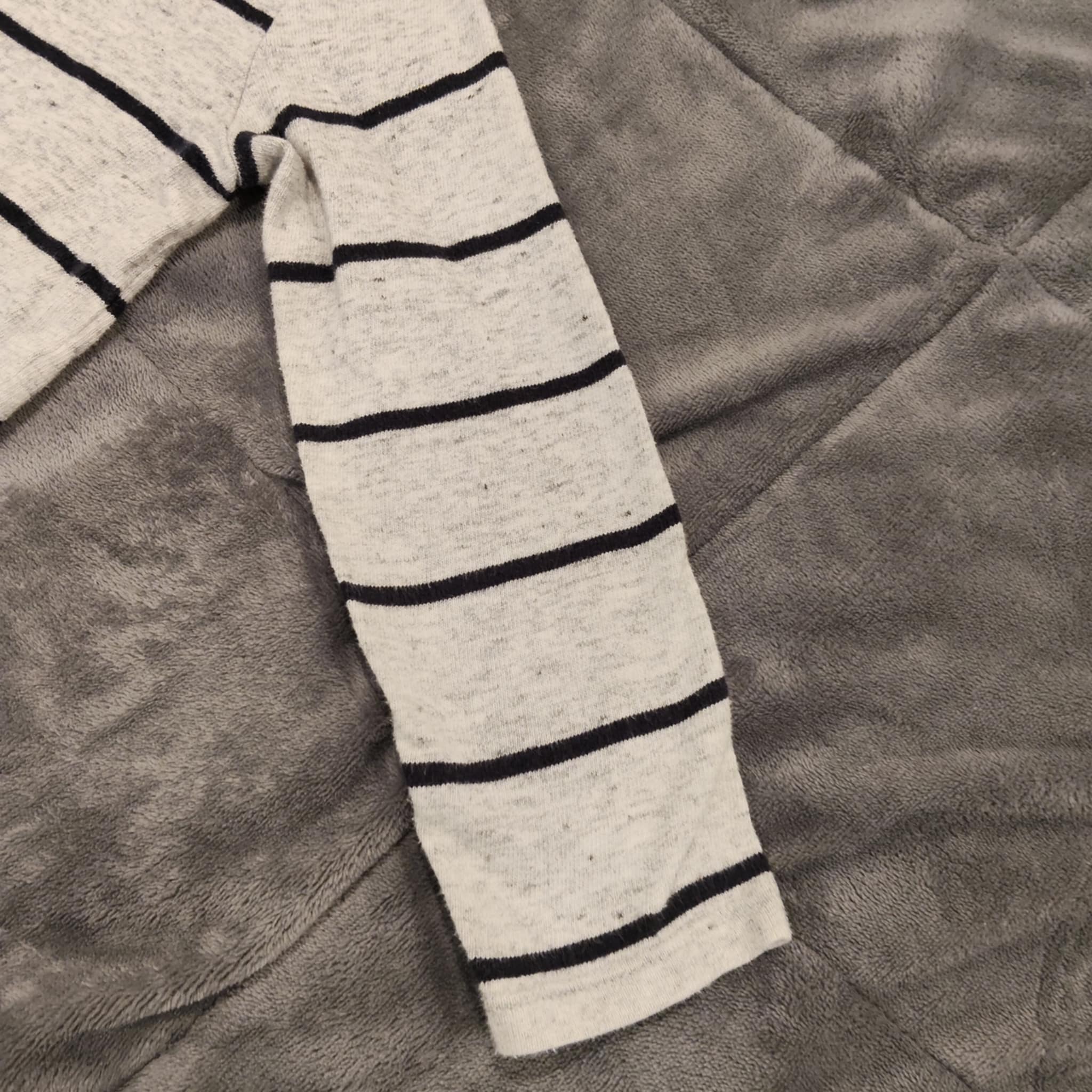 SEED top size 6 long sleeve stripes embroidered logo