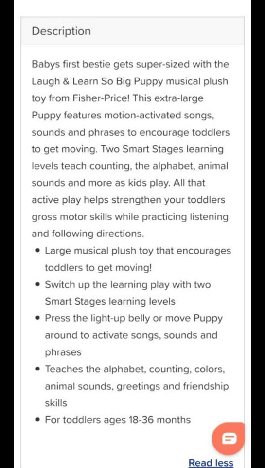 Fisher Price Laugh & Learn So Big Puppy