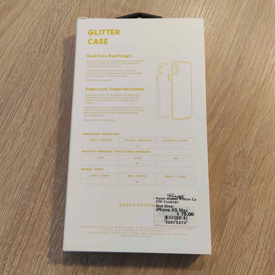 Karen Walker Casetify for iPhone XS Max Glitter Case