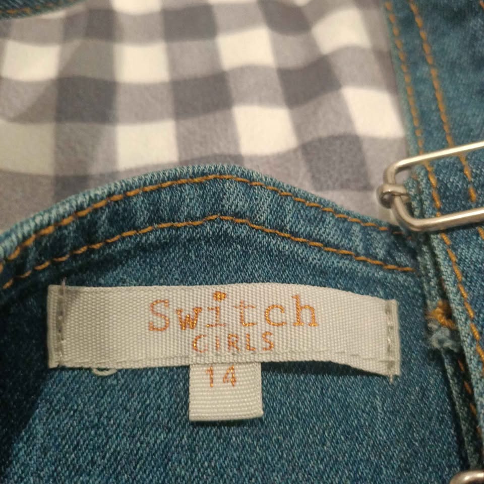 *NEW STITCH denim overalls size 14 girls BNWT