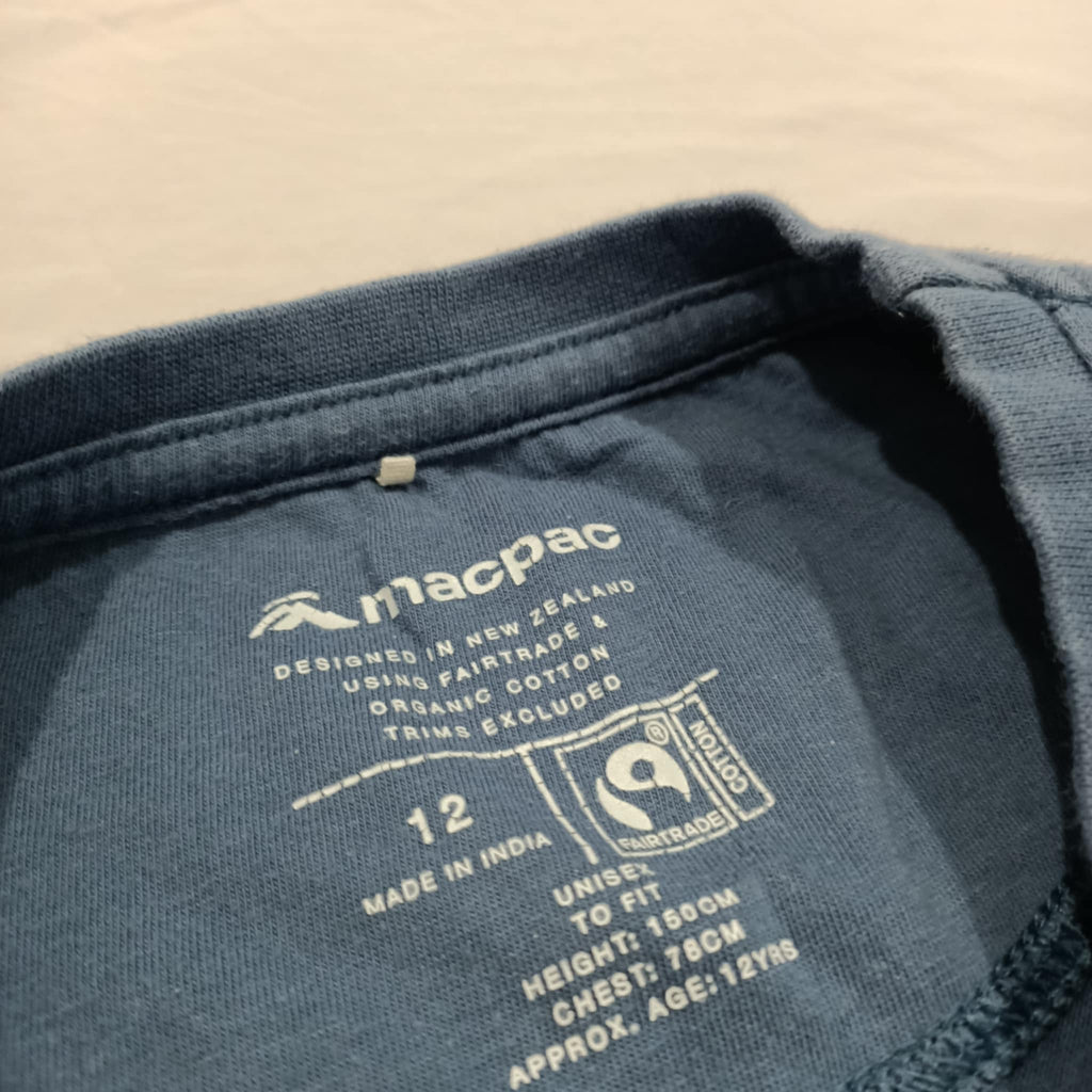 MACPAC tee size 12y unisex short sleeve Abel Tasman
