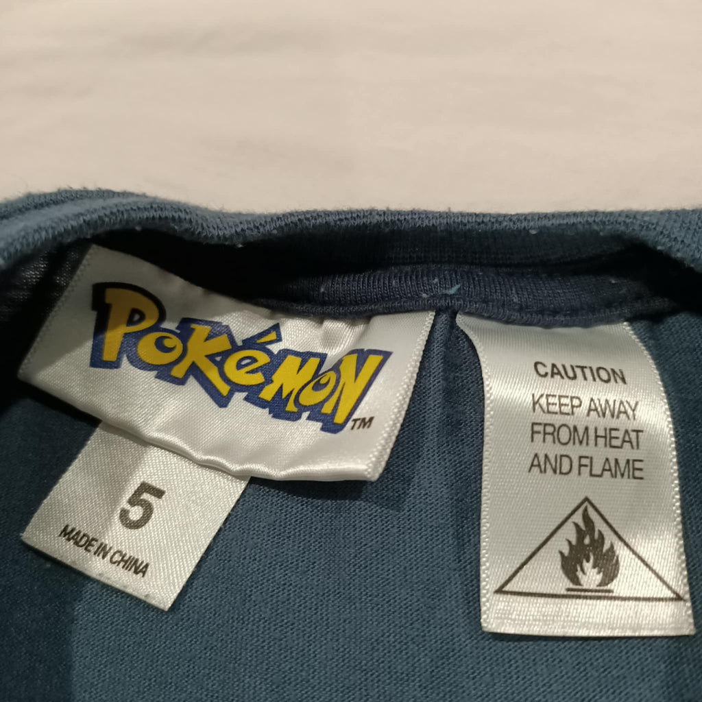 POKEMON Pikachu tee size 5 boys navy