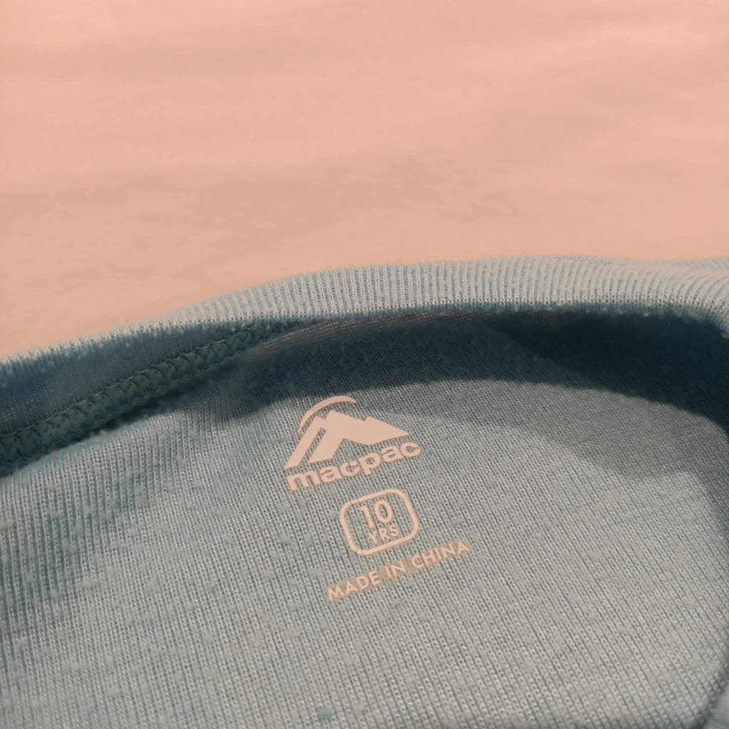 MACPAC thermal top size 10y unisex kids long sleeve light blue