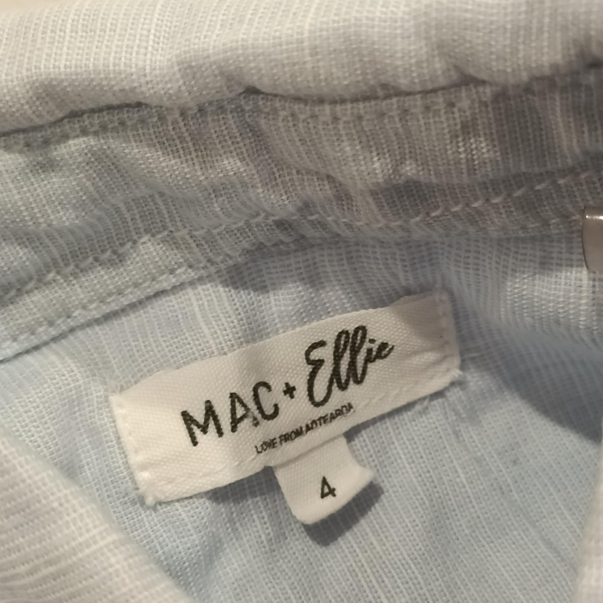 MAC+ ELLIE shirt size 4 boys Linen blend short sleeve
